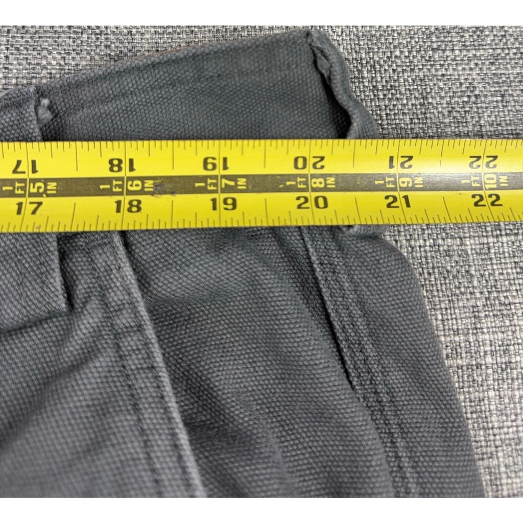 Duluth Trading Co Work Pants Mens 40x34 Relaxed Fit Gray Cargo Utility Canvas