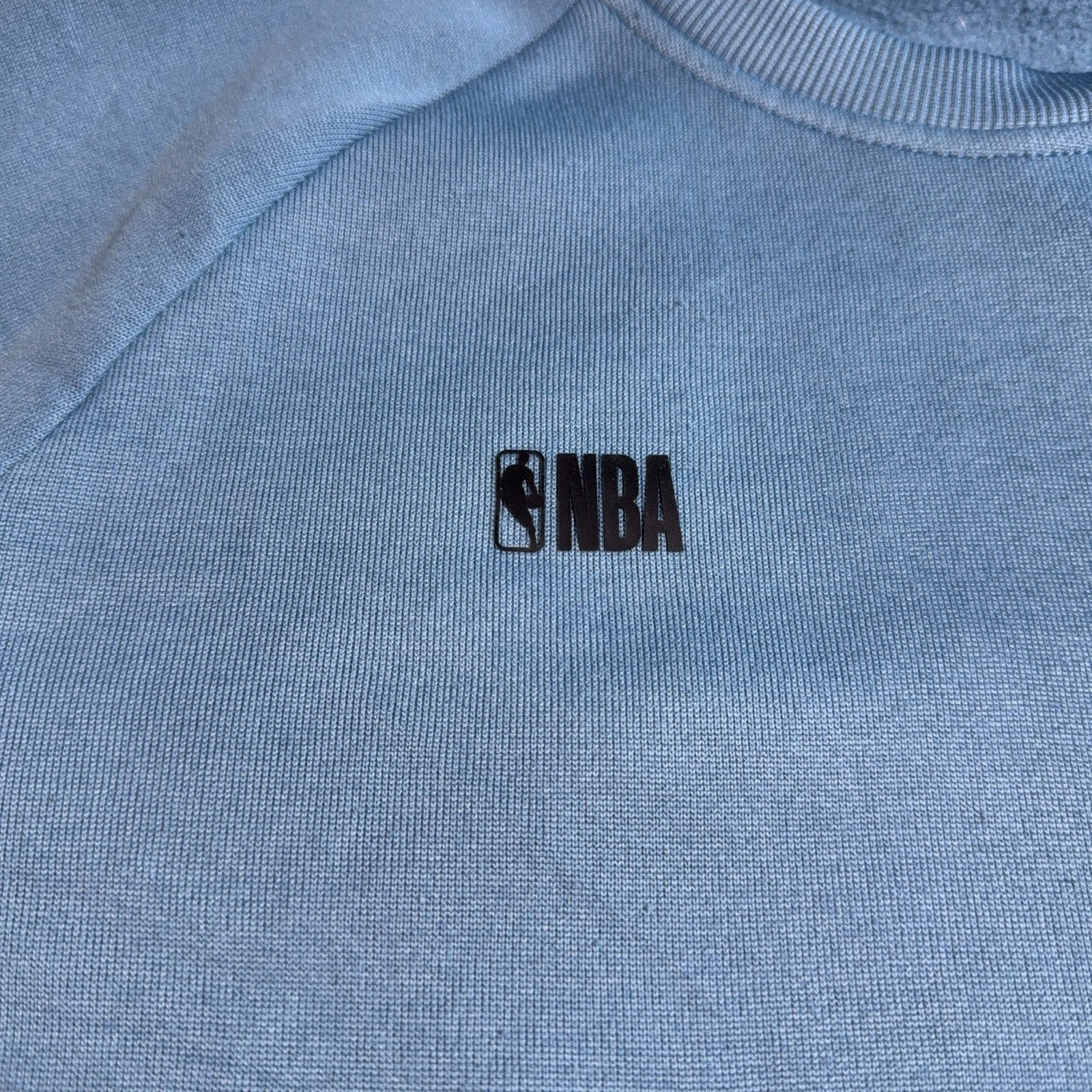 NBA Sweatshirt Men Small Blue Black Colorblock Utility Pocket Crewneck Fleece