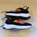 Kurt Geiger London Rainbow Faux Fur Platform Sneakers Womens EU 36 US 5.5 Black