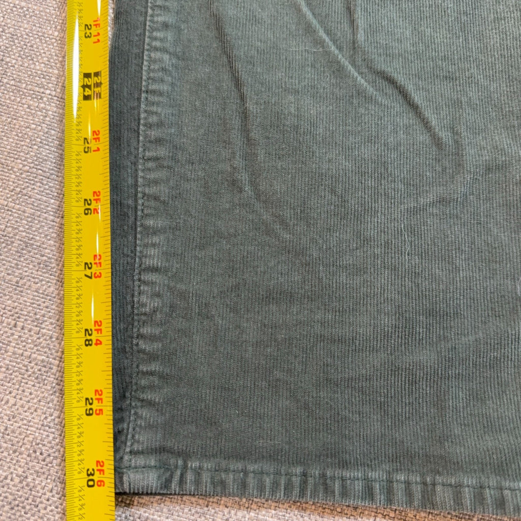 Lucky Brand 410 Athletic Slim Green Corduroy Pants Mens 40x32 5 Pocket