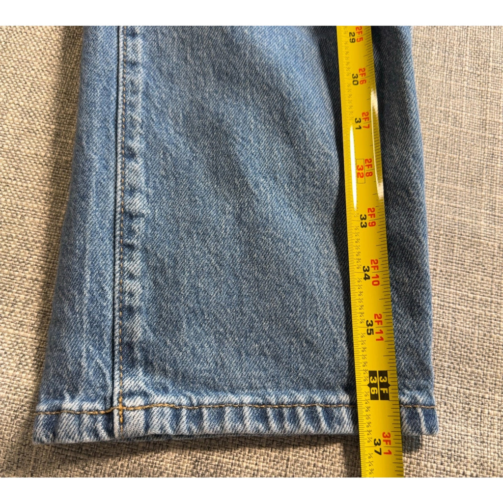 Lucky Brand 90s Loose High Rise Straight Jeans Womens 2/26 Button Fly Light Wash