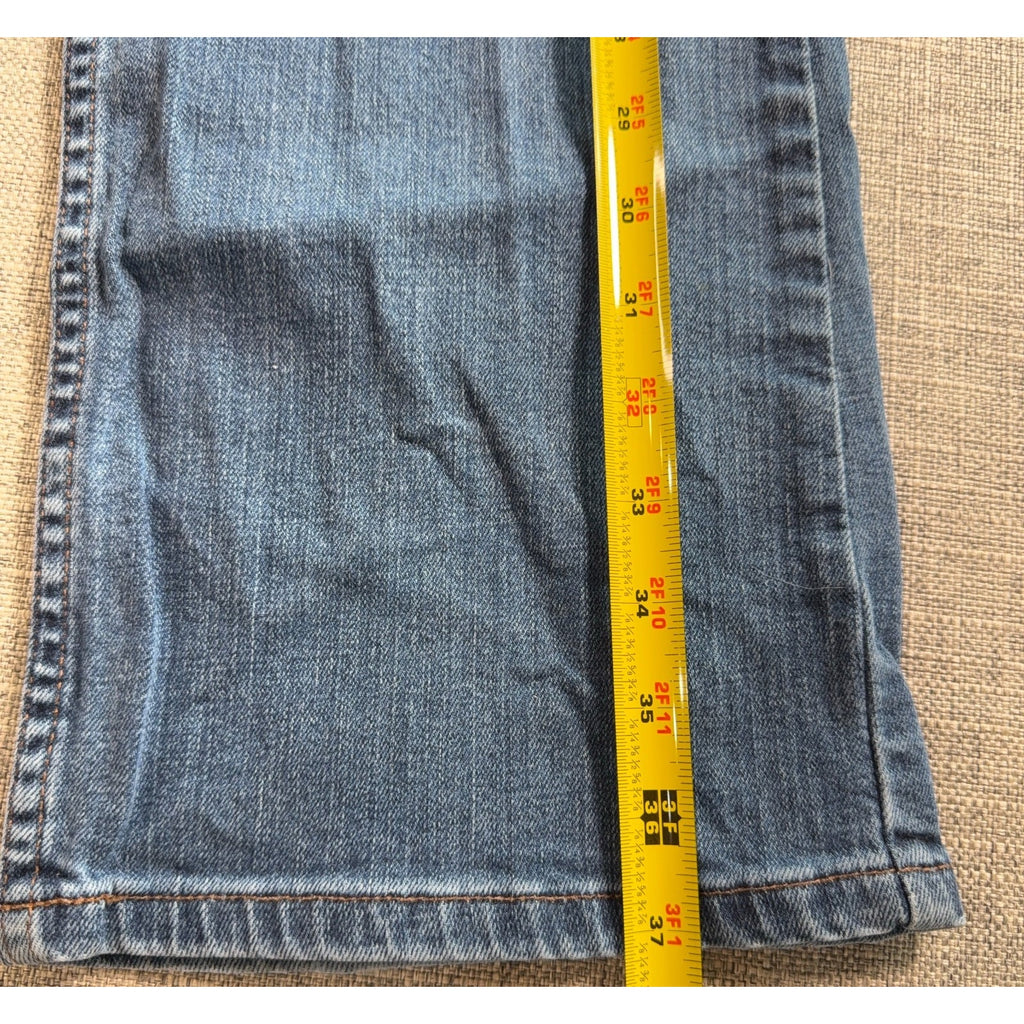 Harley Davidson Womens Jeans 34x31 Bootcut Blue Denim Genuine MotorClothes Biker
