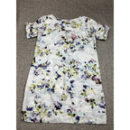 J.Jill Love Linen Floral Shift Dress XS 100% Linen Zip Pockets