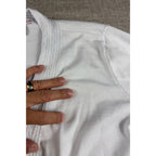 Carolyn Taylor Cardigan XL White Open Front Long Sleeve Cable Trim Rayon Blend