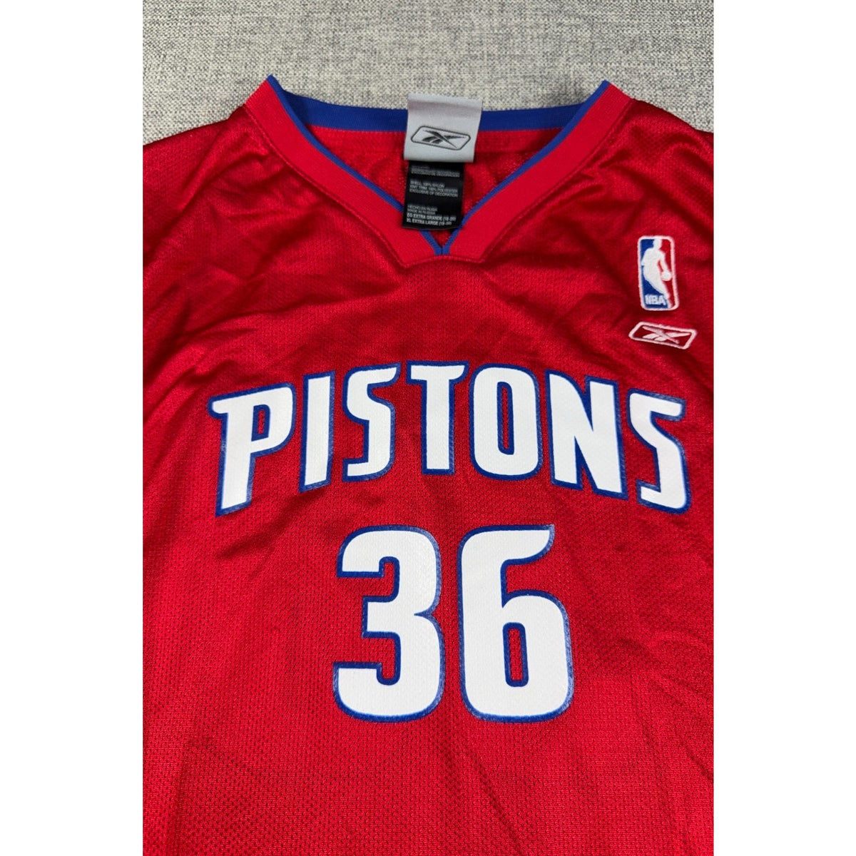 NWT Reebok Rasheed Wallace Detroit Pistons #36 Jersey Mens XL NBA Y2K