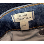 Madewell Classic Straight Jeans Womens 26T Blue High Rise 27 Inseam