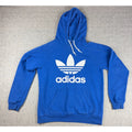 Adidas Originals Trefoil Hoodie Mens M Blue White Pullover Sweatshirt 2017