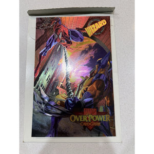 Marvel OverPower Metal Print Spider-Man vs Wolverine Wizard Exclusive w/ COA 90s