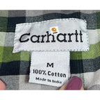 Lot 2 Carhartt S218 Plaid Shirts Mens M Regular Long Sleeve Workwear