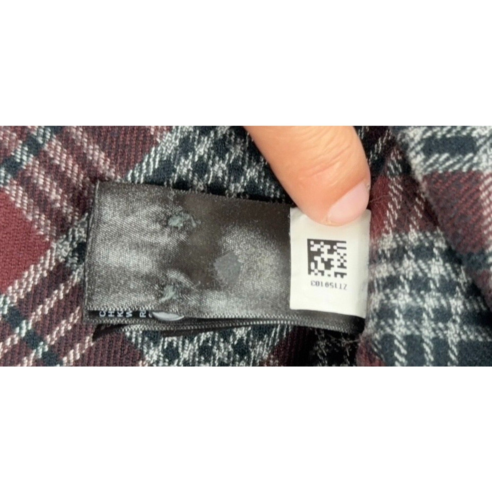 The North Face Men’s XL Plaid Flannel Shirt Burgundy Black Button Up Outdoor