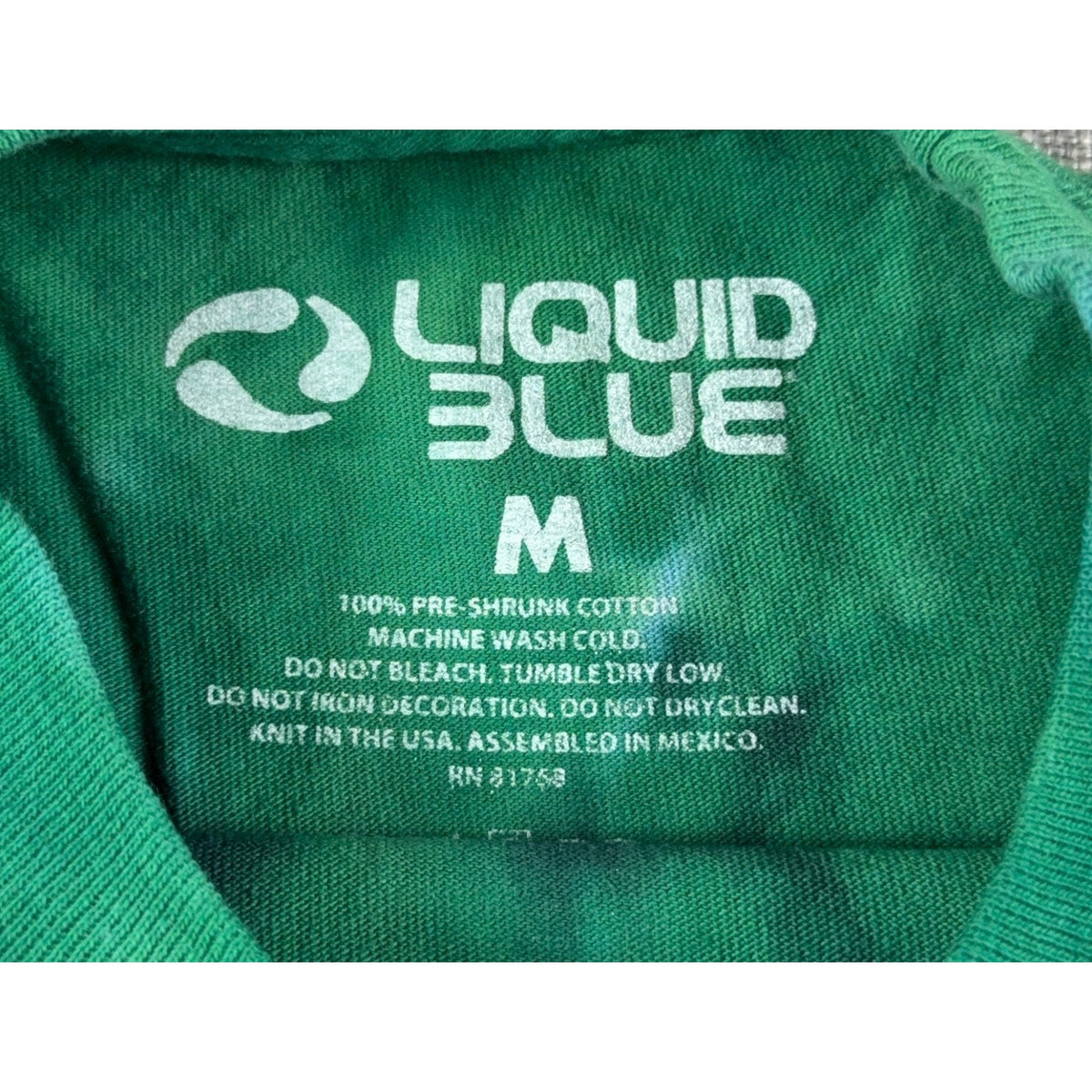 Liquid Blue Grateful Dead St Patrick’s Day Bears Tie Dye T Shirt Men M
