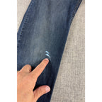 Calvin Klein Jeans CKJ 021 Womens 29x32 Slim Straight Stretch Denim Blue Paint
