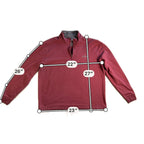 Callaway Golf 1/4 Zip Pullover Mens Large Burgundy Maroon Mock Neck Sweatshirt