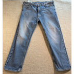 Levi’s 505 Jeans Mens 42x30 Blue Relaxed Straight Denim WaterLess Big Tall
