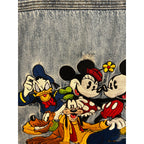 Vintage Disney Store Denim Shirt XL Mickey Minnie Donald Goofy Pluto Embroidered