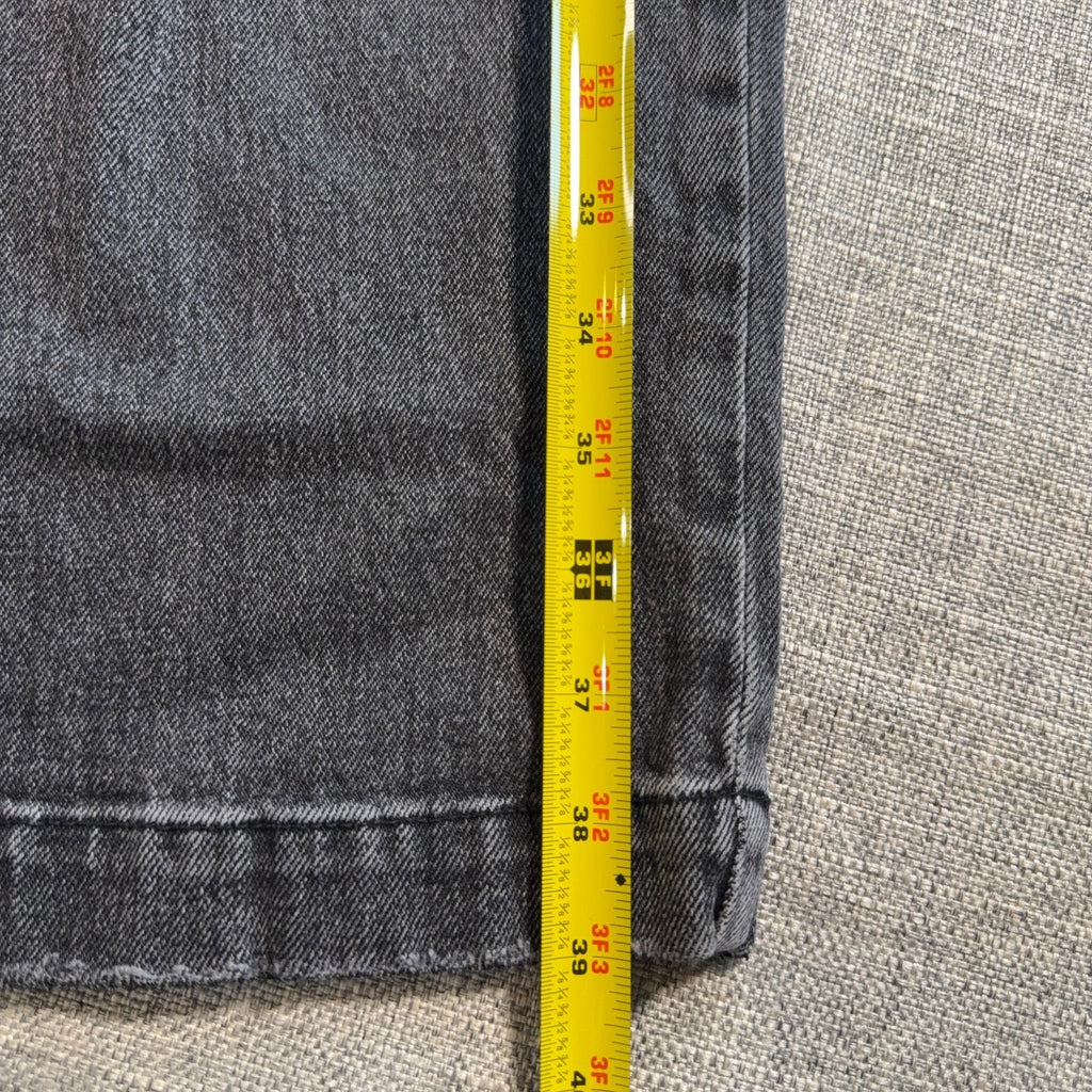 Hollister Super Baggy Jeans Mens 34x30 Gray Black Mushroom Patch Y2K Wide Leg