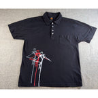 Burton Disney Nightmare Before Christmas Polo Shirt XL Jack Skellington Black