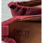 Dark Academia Burgundy Suede Smoking Loafers Born Size 9