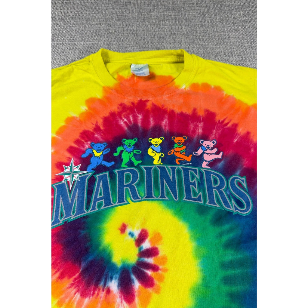 Seattle Mariners Grateful Dead Tie Dye Shirt Mens M Dancing Bears Deadhead MLB