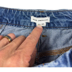 Good American Jeans Womens 10/30 Wide Leg High Rise Medium Wash Blue Denim