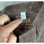 IZOD Womens XL Brown Cotton Military Utility Safari Jacket Gold Buttons