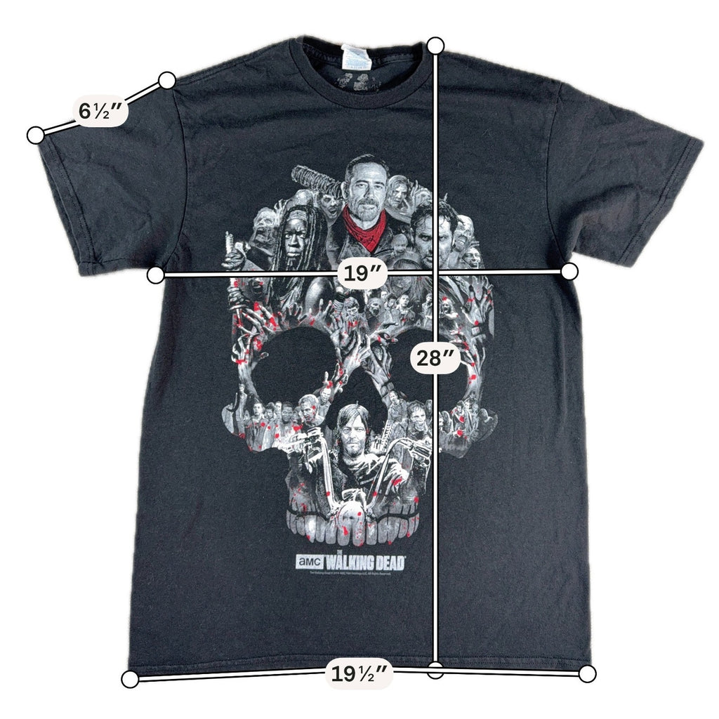 The Walking Dead T Shirt Mens M 2016 AMC Skull Graphic Negan Rick Daryl Delta