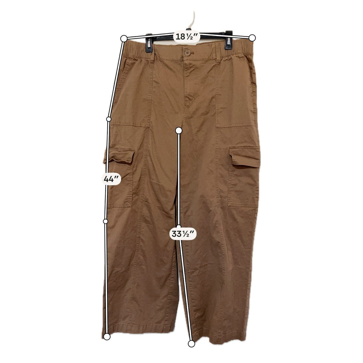 Ava & Viv Cargo Pants Women’s XXL Brown Utility Straight Leg Plus Size