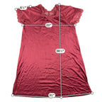 Vintage Henson Kickernick Nightgown Peignoir Robe Set M Burgundy Lace Nylon