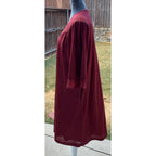 Vintage Henson Kickernick Nightgown Peignoir Robe Set M Burgundy Lace Nylon