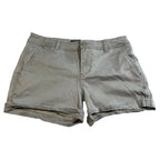 Liverpool Los Angeles Womens Chino Shorts Size 8 29 Olive Green Rolled Cuff