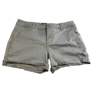 Liverpool Los Angeles Womens Chino Shorts Size 8 29 Olive Green Rolled Cuff