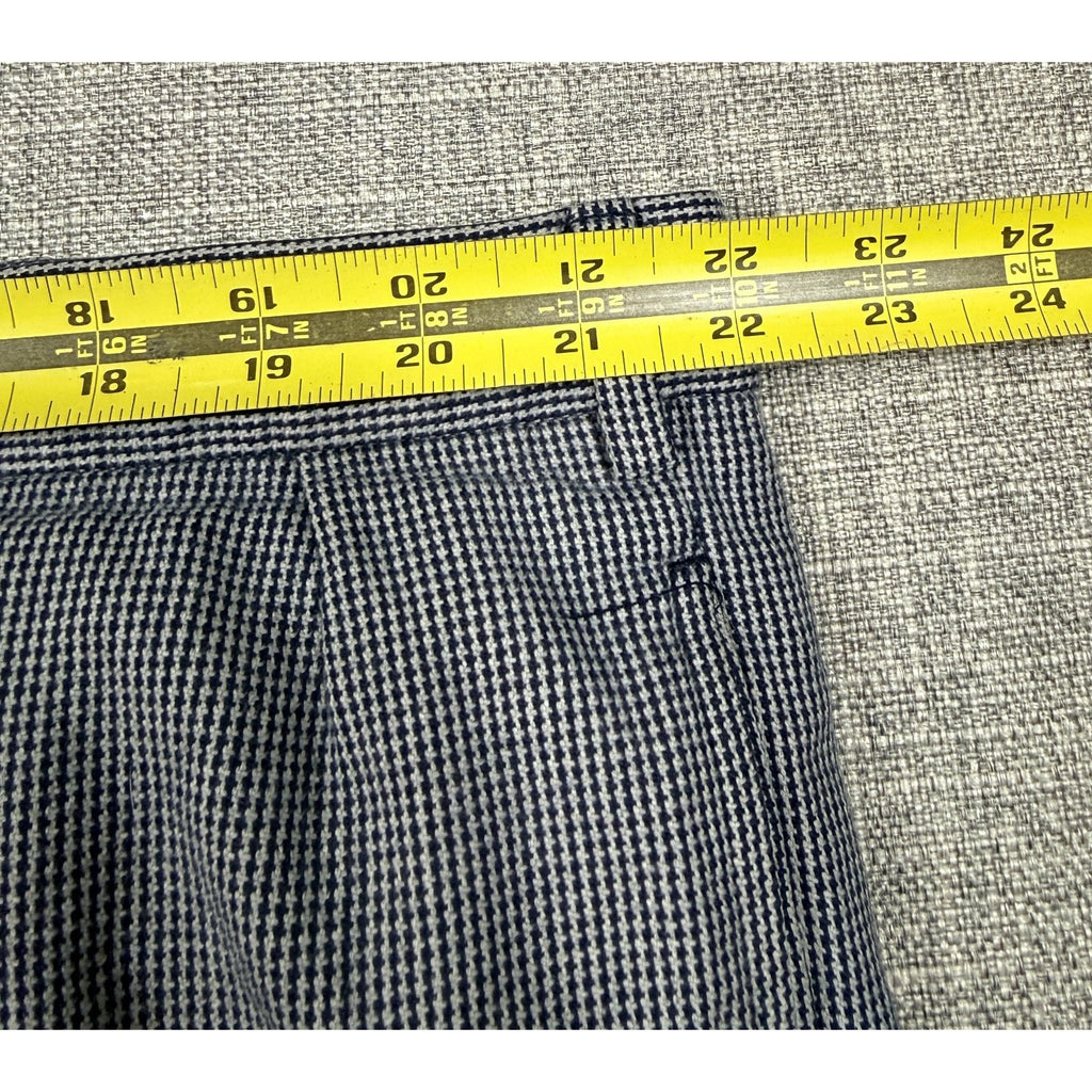 Polo Ralph Lauren Mens 46 Houndstooth Pleated Cuffed Pants Cotton Wool