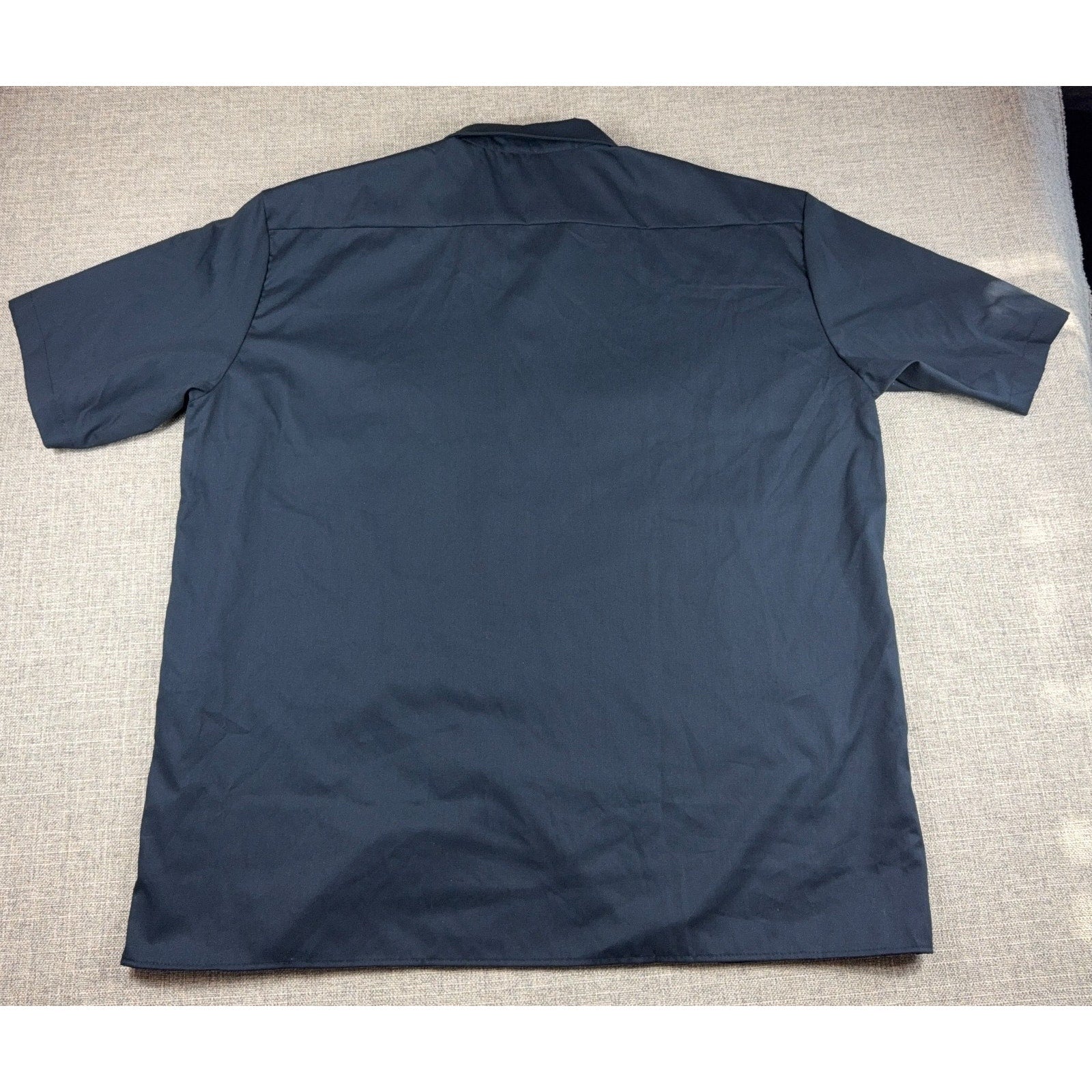 Dickies Temp Control Work Shirt Men 2XL Navy Short Sleeve Button Up 2X