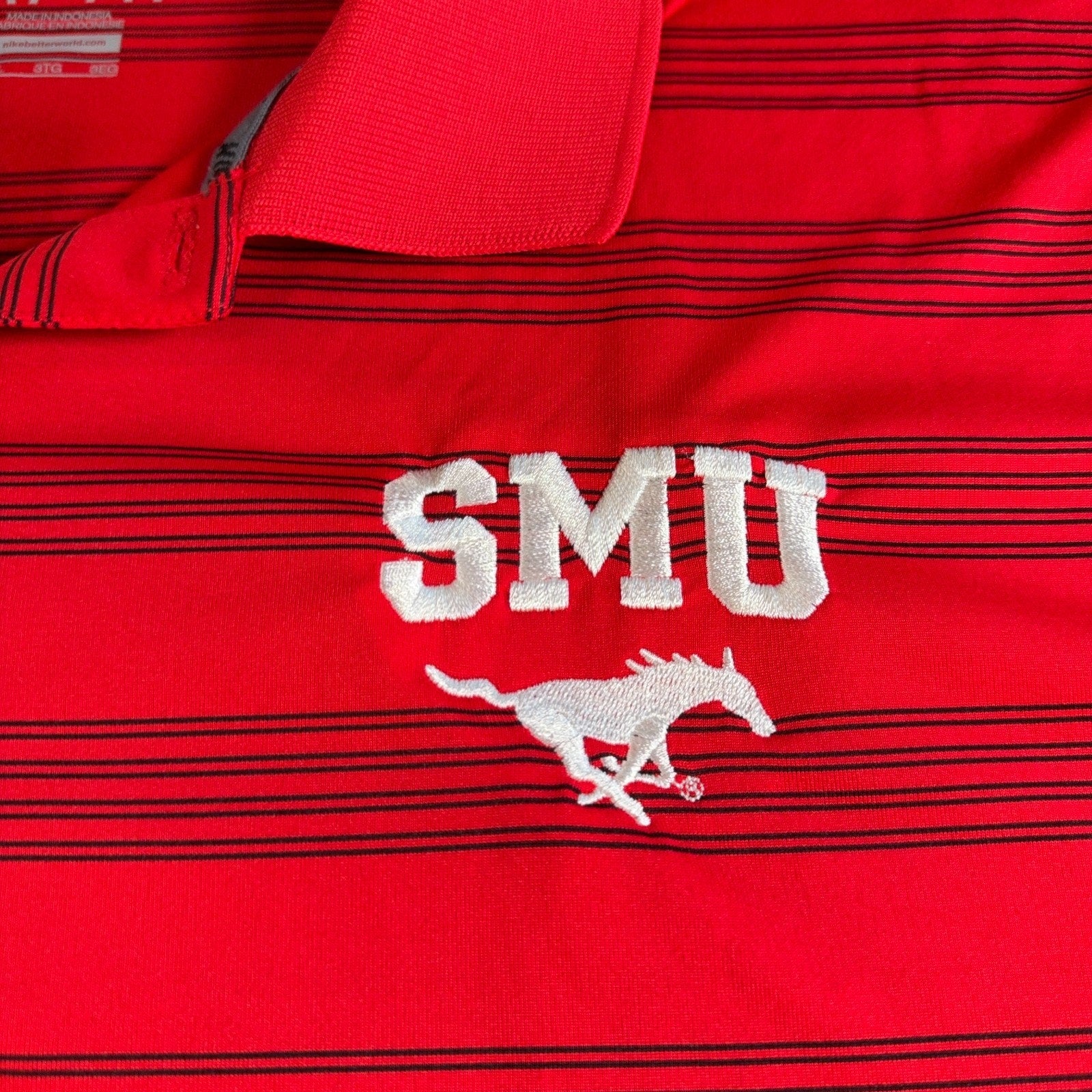 2 Nike SMU Mustangs Dri Fit Polos Men 3XL Red Blue NCAA Golf Shirt Lot