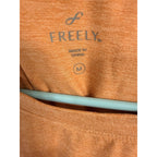 Freely Cropped Long Sleeve Top Womens Medium Orange Athleisure Lightweight