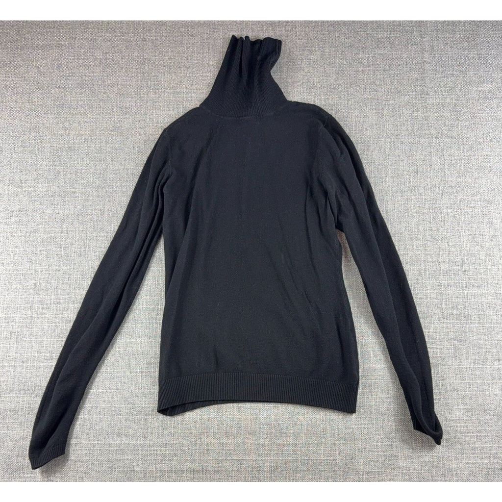 The Limited Turtleneck Sweater Womens Small Black Stretch Ribbed Long Sleeve
