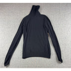 The Limited Turtleneck Sweater Womens Small Black Stretch Ribbed Long Sleeve