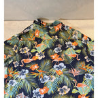Denim And Flower Ricky Singh Tropical Flamingo Hawaiian Camp Shirt Men’s L