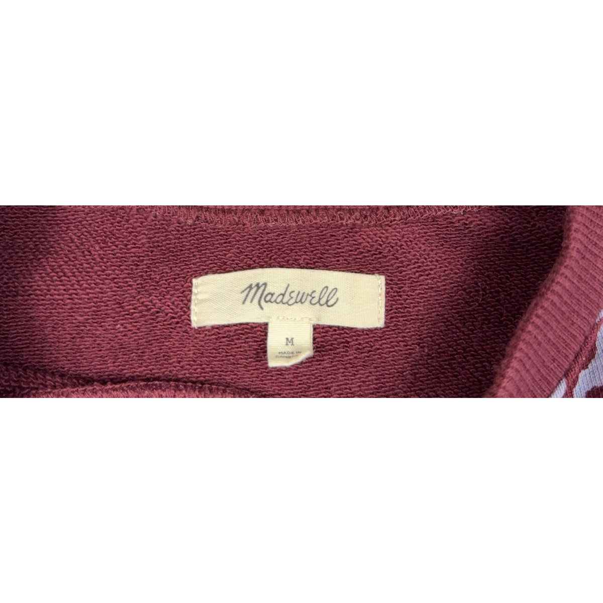 Madewell Womens M Oversized Abstract Animal Print Crewneck Sweatshirt Cotton