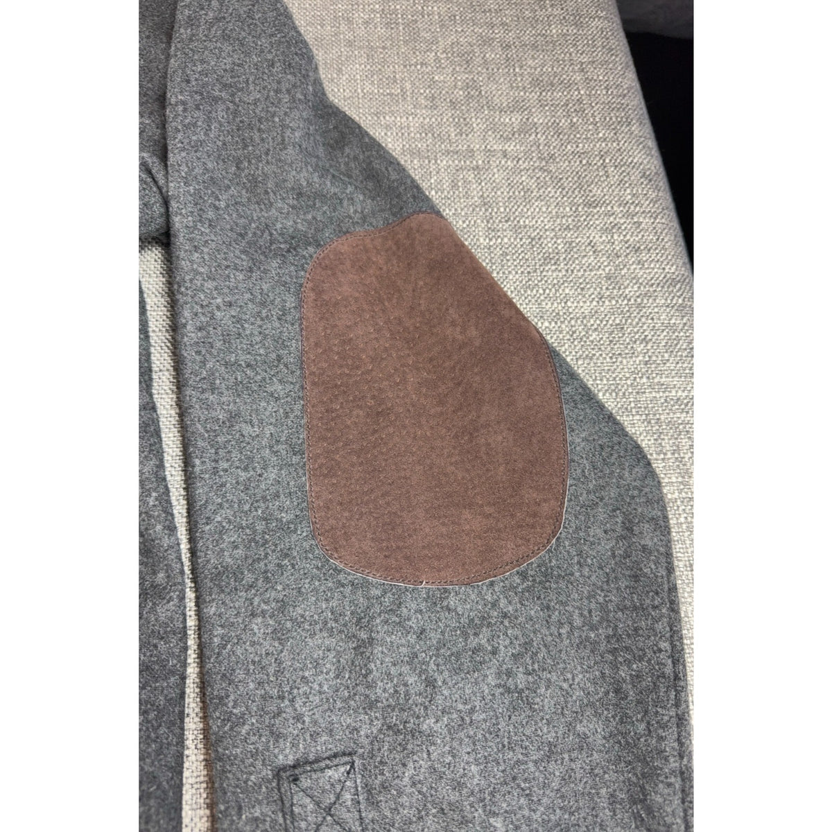 Brooklyn Industries Wool Blend Shirt Jacket XL Gray Elbow Patch Shacket