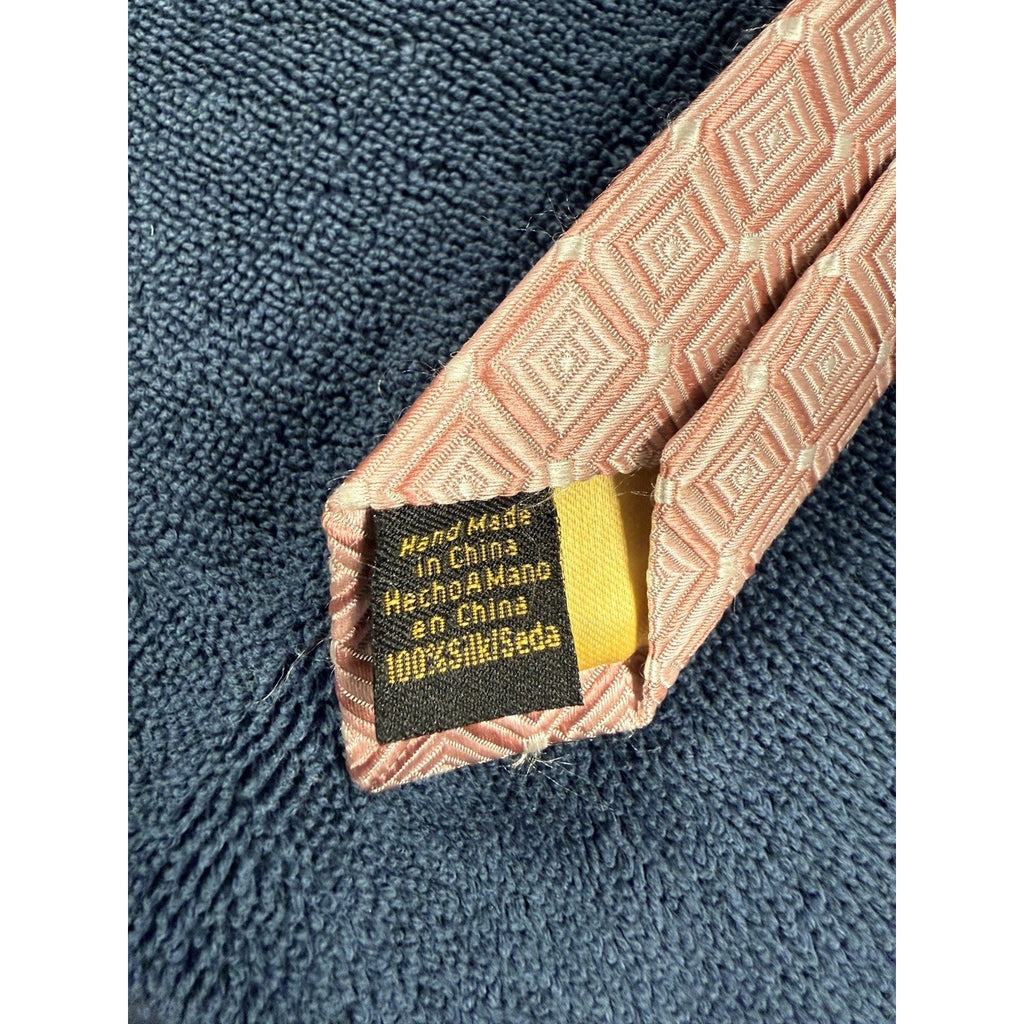 Donald J. Trump Signature Collection Pink Geometric Silk Tie Luxury Power Tie