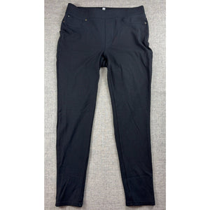 Seven7 Womens Large Black Pull On Ponte Skinny Pants Stretch 31x26.5