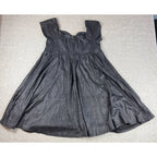 Torrid Size 1 14/16 Black Metallic Fit Flare Dress Sweetheart Party Midi
