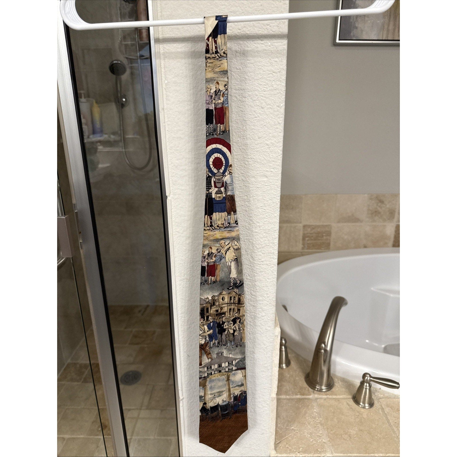 Vintage Tango By Max Raab Golf Novelty Tie 100% Silk Country Club Art USA