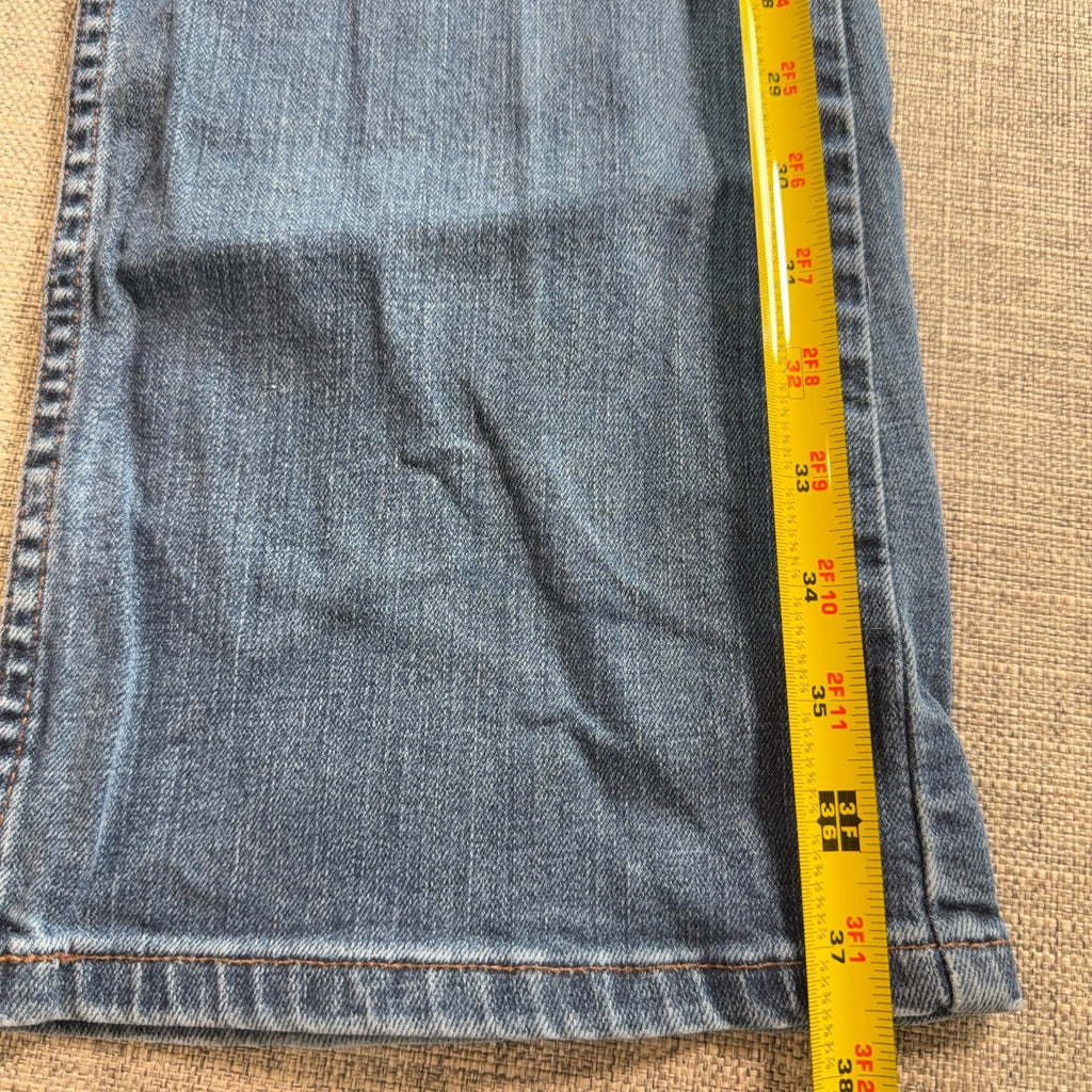Harley Davidson Womens Jeans 34x31 Bootcut Blue Denim Genuine MotorClothes Biker