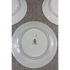 Antique PM Moschendorf Bavaria Hand Painted Rose Plates Set 6 Gold Rim 1895-1910