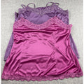 Y2K Worthington Satin Lace Camisole Set XL Purple Berry Cami Tops