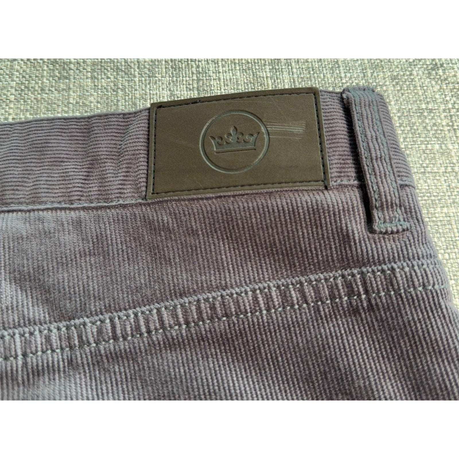 Peter Millar Mens Corduroy Pants 36 Gray 5 Pocket Straight Leg Casual Preppy