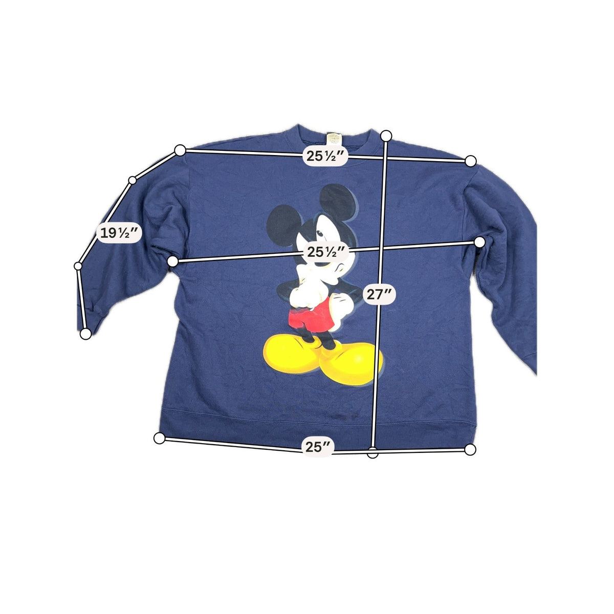 Vintage 90s Oversized Mickey Mouse Sweatshirt
