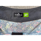 Quiksilver Highline Board Shorts Mens 36 Blue Pink Abstract Surf Swim 19"